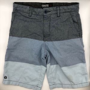 Micros Gray/Blue Color Block Adjustable Waist